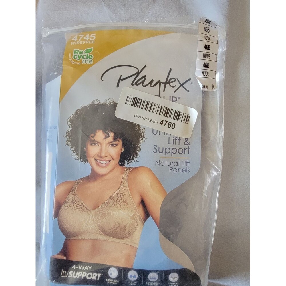 Playtex Nude Lace Wirefree Bra - Natural Lift & Support